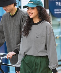 HECT（ヘクト）の「【HECT】Big Border L S Tee   ビッグシルエットボーダーロンT（Tシャツ/カットソー）」