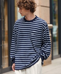HECT（ヘクト）の「【HECT】Big Border L S Tee   ビッグシルエットボーダーロンT（Tシャツ/カットソー）」