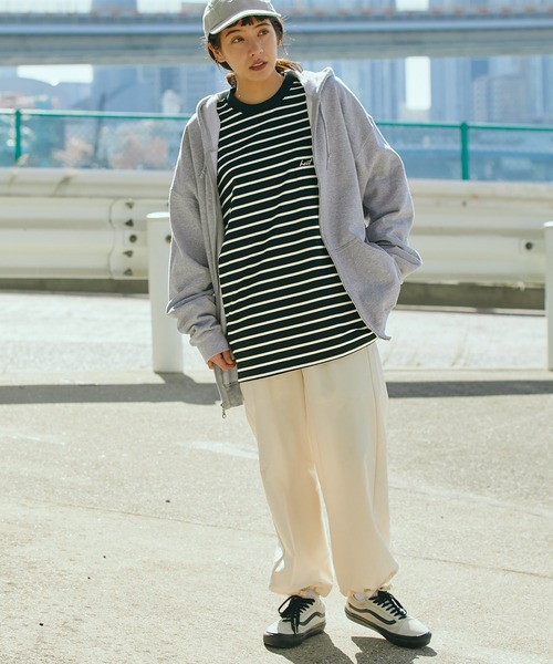 HECT】Big Border L/S Tee / ビッグシルエットボーダーロンT（T