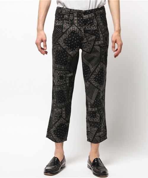 SHIPS JET BLUE（シップスジェットブルー）の「★★SHIPS JET BLUE(シップス ジェットブルー): コットン/リネン プリントクロップドパンツ（その他パンツ・メンズ・グリーン/ブラック/ネイビー・LARGE/MEDIUM/SMALL）」の9枚目の写真