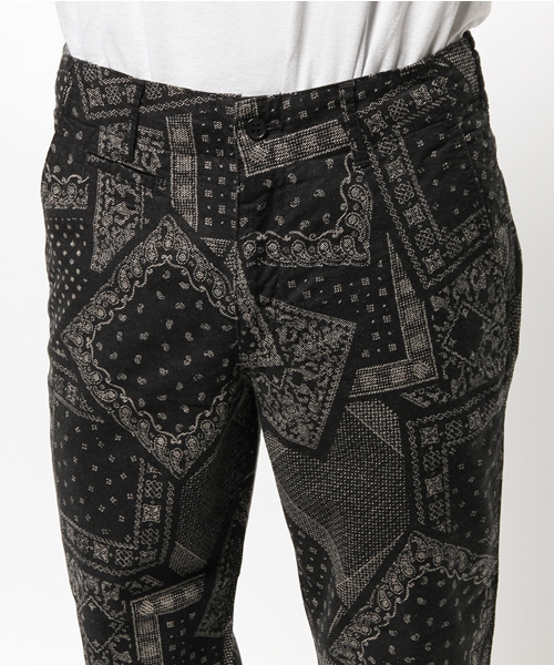 SHIPS JET BLUE（シップスジェットブルー）の「★★SHIPS JET BLUE(シップス ジェットブルー): コットン/リネン プリントクロップドパンツ（その他パンツ・メンズ・グリーン/ブラック/ネイビー・LARGE/MEDIUM/SMALL）」の10枚目の写真