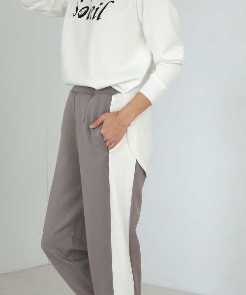 Bou Jeloud（ブージュルード）の「スフレスムースジョガーパンツ（スウェットパンツ・レディース・ブラック/グレー・38）」の15枚目の写真