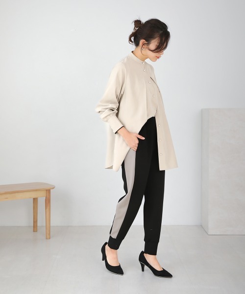 Bou Jeloud（ブージュルード）の「スフレスムースジョガーパンツ（スウェットパンツ・レディース・ブラック/グレー・38）」の6枚目の写真