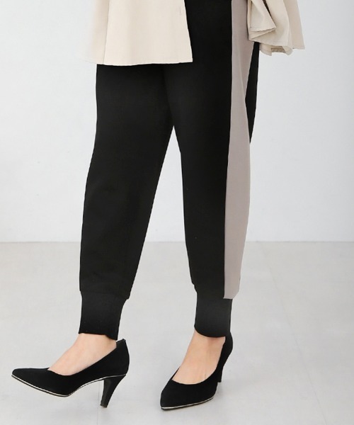 Bou Jeloud（ブージュルード）の「スフレスムースジョガーパンツ（スウェットパンツ・レディース・ブラック/グレー・38）」の8枚目の写真