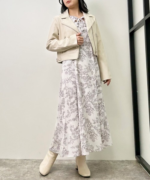 INGNI（イング）の「ライダースジャケット（ライダースジャケット・レディース・ブラック/ラベンダー/アイボリー・M）」の12枚目の写真