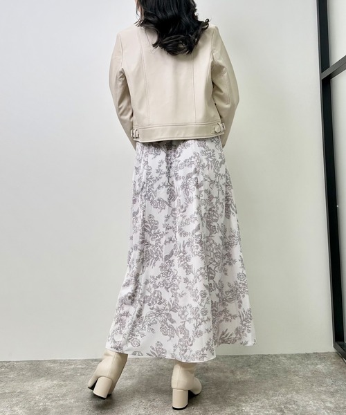 INGNI（イング）の「ライダースジャケット（ライダースジャケット・レディース・ブラック/ラベンダー/アイボリー・M）」の14枚目の写真