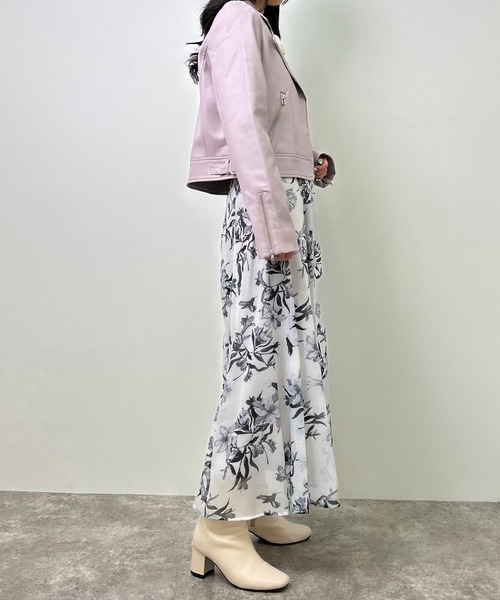 INGNI（イング）の「ライダースジャケット（ライダースジャケット・レディース・ブラック/ラベンダー/アイボリー・M）」の18枚目の写真