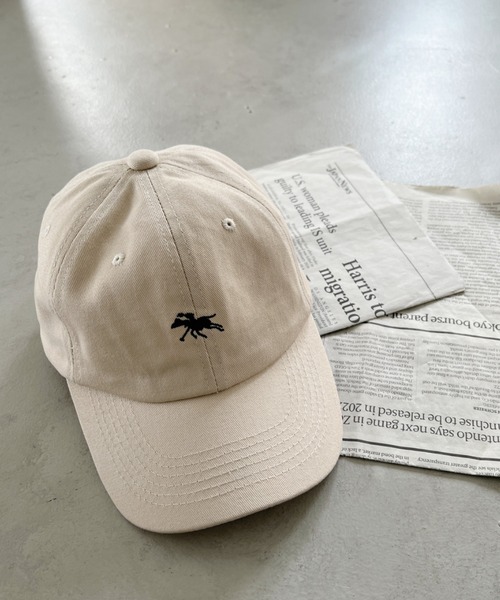 POLO CHAMPS（ポロチャンプス）の「【POLO CHAMPS/ポロチャンプス】別注 ワンポイント 刺繍  ユニセックス ローキャップ（キャップ・レディース・レッド/カーキ/ネイビー/ダークグリーン/ベージュ/ブラック/グレイッシュベージュ・FREE）」の9枚目の写真