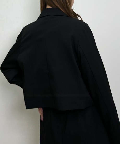 INGNI（イング）の「袖スリットショート／ジャケット(セットアップ対応)（テーラードジャケット・レディース・ブラック/ライトベージュ/ブラウン系その他2・M）」の5枚目の写真