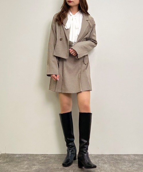 INGNI（イング）の「袖スリットショート／ジャケット(セットアップ対応)（テーラードジャケット・レディース・ブラック/ライトベージュ/ブラウン系その他2・M）」の11枚目の写真