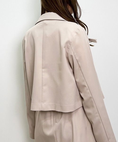 INGNI（イング）の「袖スリットショート／ジャケット(セットアップ対応)（テーラードジャケット・レディース・ブラック/ライトベージュ/ブラウン系その他2・M）」の16枚目の写真