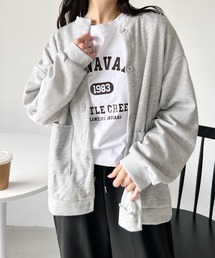 オーバーサイズスウェットカーディガン