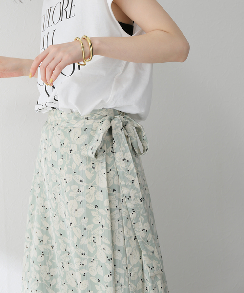 cannes プリントスカート セール】 ◇アートフラワープリントスカート （スカート