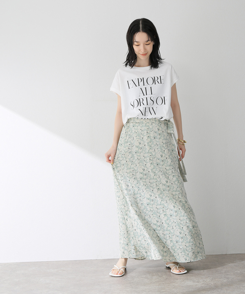 cannes プリントスカート セール】プリント巻き風スカート（スカート）｜B.C STOCK（ベー