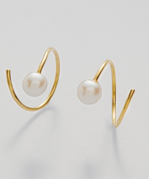 cloenc(クロエンス)の「【November】ダブルピアス/パール0.4mm(ピアス(両耳用)・レディース・シルバー/ゴールド・00)」の4枚目の写真
