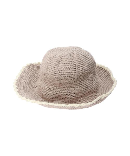 Samansa Mos2(サマンサ モスモス)の「飛び刺繍かぎ針ハット(ハット・レディース・モカ/キナリ・フリ-)」の6枚目の写真