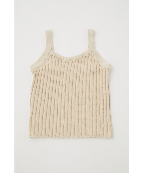 MOUSSY（マウジー）の「STONE WASH KNIT キャミソール（キャミソール・レディース・オレンジ/ライトベージュ/ネイビー・FREE）」の4枚目の写真