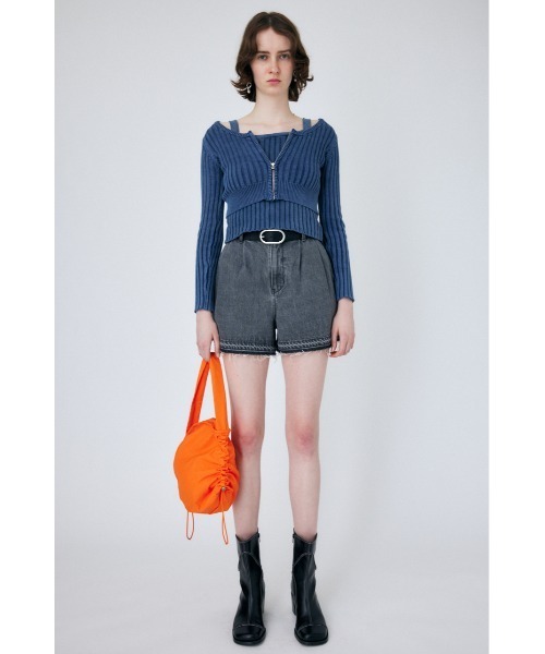 MOUSSY（マウジー）の「STONE WASH KNIT キャミソール（キャミソール・レディース・オレンジ/ライトベージュ/ネイビー・FREE）」の16枚目の写真