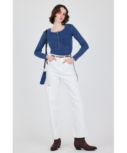 MOUSSY（マウジー）の「STONE WASH KNIT キャミソール（キャミソール・レディース・オレンジ/ライトベージュ/ネイビー・FREE）」の17枚目の写真