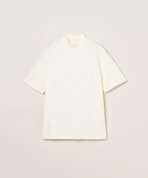 three dots(スリードッツ)の「サンデッドジャージー モックネックTシャツ Steve(Tシャツ/カットソー・メンズ・ホワイト/ネイビー/ライトグリーン/ブラック/グレー/アイボリー・LARGE/MEDIUM/X-LARGE/SMALL)」の4枚目の写真