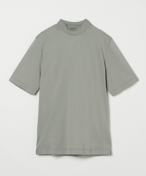 three dots(スリードッツ)の「サンデッドジャージー モックネックTシャツ Steve(Tシャツ/カットソー・メンズ・ホワイト/ネイビー/ライトグリーン/ブラック/グレー・LARGE/MEDIUM/X-LARGE/SMALL)」の4枚目の写真