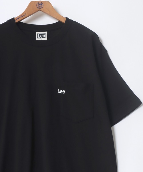 Lee（リー）の「Lee/リー POCKET S/S TEE/オーバーサイズ  ミニロゴ ワンポイント刺繍 ポケット 半袖Tシャツ/リンガーT/レディース メンズ（Tシャツ/カットソー・メンズ・ホワイト/ホワイト系その他/ブラック/グレー系その他・M/L/XL）」の3枚目の写真