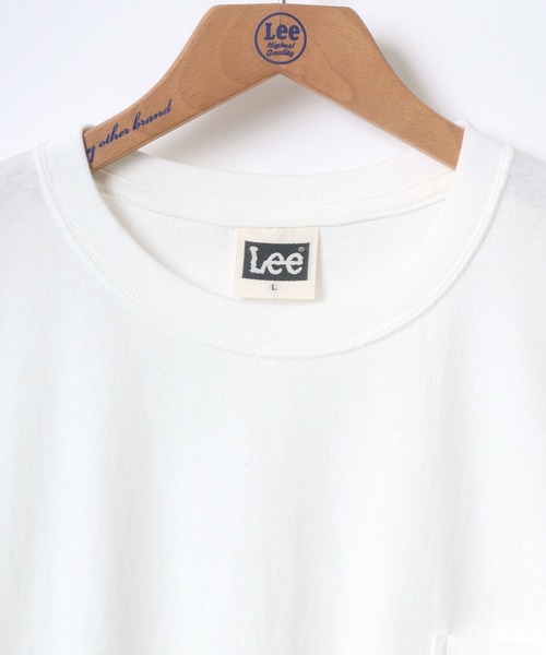 Lee（リー）の「Lee/リー POCKET S/S TEE/オーバーサイズ  ミニロゴ ワンポイント刺繍 ポケット 半袖Tシャツ/リンガーT/レディース メンズ（Tシャツ/カットソー・メンズ・ホワイト/ホワイト系その他/ブラック/グレー系その他・M/L/XL）」の10枚目の写真