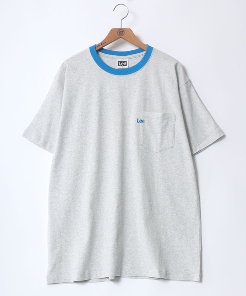 Lee（リー）の「Lee/リー POCKET S/S TEE/オーバーサイズ  ミニロゴ ワンポイント刺繍 ポケット 半袖Tシャツ/リンガーT/レディース メンズ（Tシャツ/カットソー・メンズ・ホワイト/ホワイト系その他/ブラック/グレー系その他・M/L/XL）」の8枚目の写真