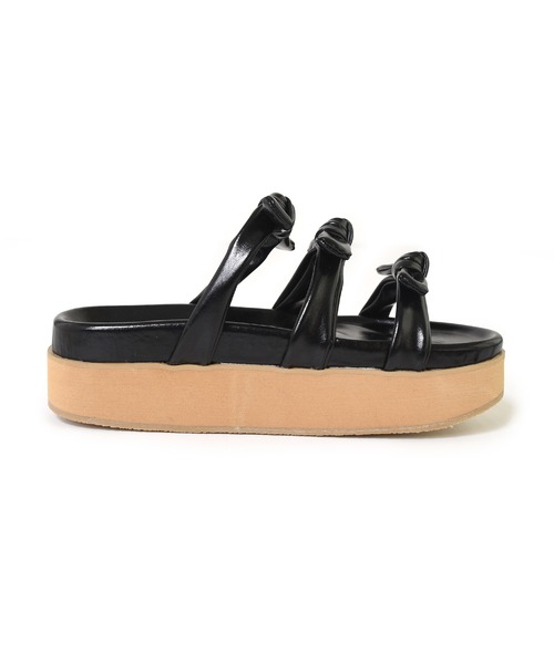 Alley by w closet(アリーバイダブルクローゼット)の「【Alley】厚底フットヘッドリボンサンダル(サンダル・レディース・レッド/ブラック・M/L)」の5枚目の写真