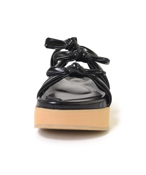 Alley by w closet(アリーバイダブルクローゼット)の「【Alley】厚底フットヘッドリボンサンダル(サンダル・レディース・レッド/ブラック・M/L)」の6枚目の写真