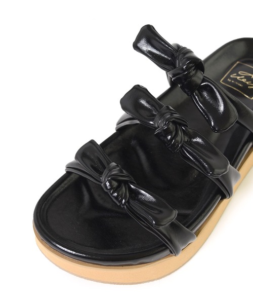 Alley by w closet(アリーバイダブルクローゼット)の「【Alley】厚底フットヘッドリボンサンダル(サンダル・レディース・レッド/ブラック・M/L)」の7枚目の写真