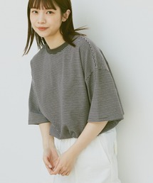 flaner | Loose micro border tee/ルーズマイクロボーダーT(Tシャツ/カットソー)