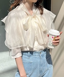 one after another NICE CLAUP | 【ZOZO先行予約/WEB限定色あり/襟取り外し可能】マルチウェイリボンブラウス(シャツ/ブラウス)