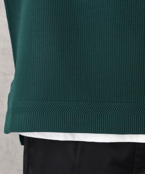 URBAN COLLECTION(アーバンコレクション)の「半袖ニット+半袖Tシャツ セット アンサンブル(Tシャツ/カットソー・メンズ・ネイビー/グリーン/ブラック/アイボリー・L/M/XL)」の8枚目の写真