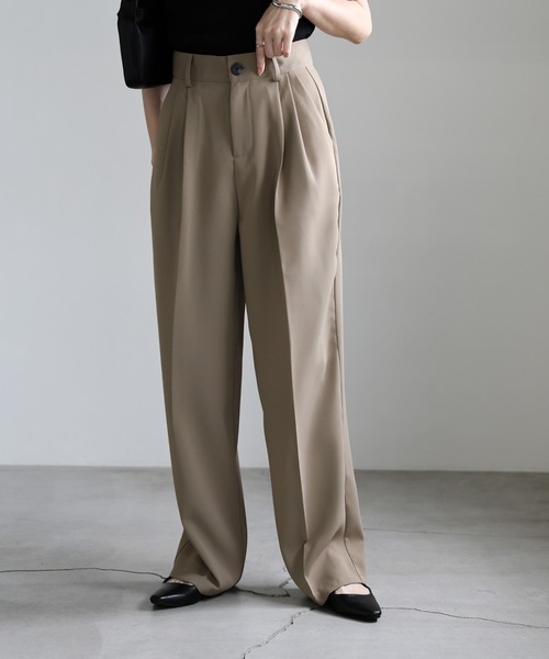 セール】【4サイズ展開】丈長め / ハイウエストセンタープレス