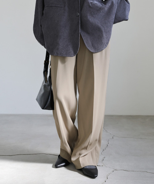 セール】【4サイズ展開】丈長め / ハイウエストセンタープレス