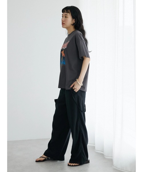 CRAFT STANDARD BOUTIQUE（クラフトスタンダードブティック）の「ロックTee　◆（Tシャツ/カットソー・レディース・ホワイト/チャコールグレー/グレイッシュベージュ・M/L）」の7枚目の写真