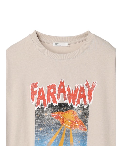 CRAFT STANDARD BOUTIQUE（クラフトスタンダードブティック）の「ロックTee　◆（Tシャツ/カットソー・レディース・ホワイト/チャコールグレー/グレイッシュベージュ・M/L）」の5枚目の写真