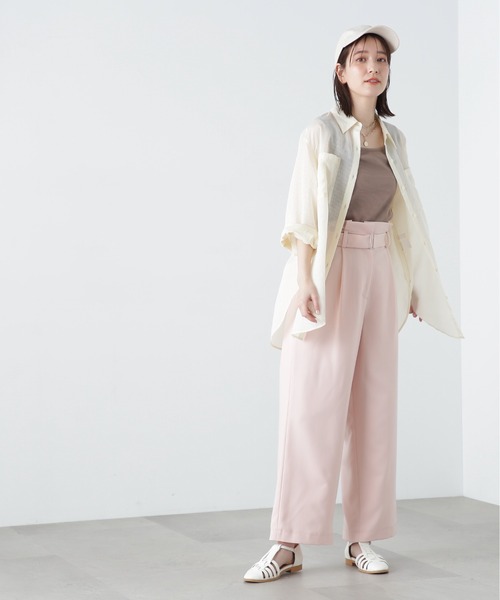 N.(N. Natural Beauty Basic)(エヌエヌナチュラルビューティーベーシック)の「麻混キャップ(キャップ・レディース・ブラック/ライトベージュ・フリ-)」の10枚目の写真