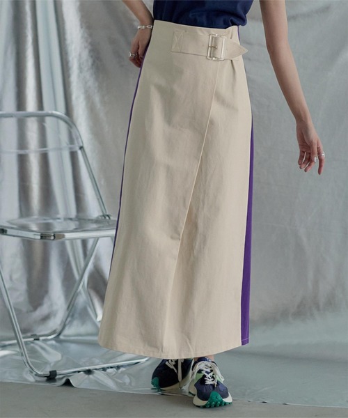 miette（ミエット）の「フロントベルトラップスカート（スカート・レディース・ホワイト系その他/チャコール/ベージュ・FREE）」の13枚目の写真