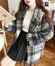 moment+(モーメントプラス)のフェイクリングウールルーズシルエットテーラードジャケット(テーラードジャケット)