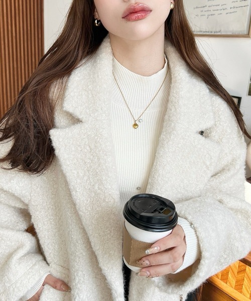 セール】フェイクリングウールルーズシルエットテーラードジャケット