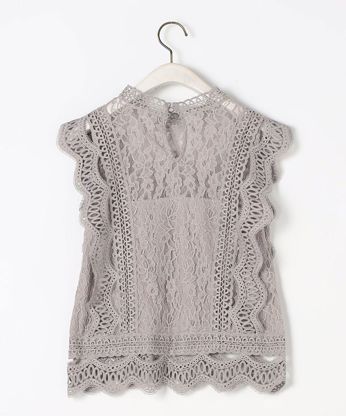 NICOLE white(ニコルホワイト)の「レースノースリーブブラウス(シャツ/ブラウス・レディース・グレー/オフホワイト/グリーン/ブラック・MEDIUM/LARGE)」の17枚目の写真