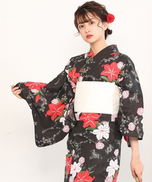 C.R.E.A.M(クリーム)の「平帯で浴衣美人に!昭和レトロなお祭り浴衣3点セット(浴衣・平帯・下駄)(浴衣・レディース・その他4/その他7/その他9/その他6/その他1/その他2/その他3/その他5/その他8・FREE)」の8枚目の写真