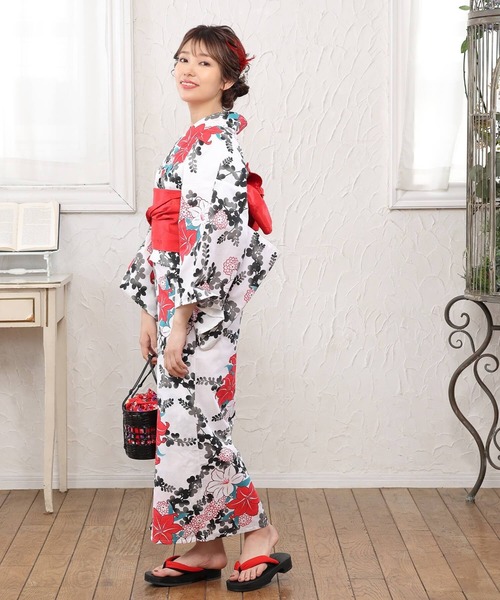 C.R.E.A.M(クリーム)の「平帯で浴衣美人に!昭和レトロなお祭り浴衣3点セット(浴衣・平帯・下駄)(浴衣・レディース・その他4/その他7/その他9/その他6/その他1/その他2/その他3/その他5/その他8・FREE)」の19枚目の写真