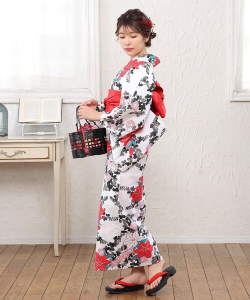 C.R.E.A.M(クリーム)の「平帯で浴衣美人に!昭和レトロなお祭り浴衣3点セット(浴衣・平帯・下駄)(浴衣・レディース・その他4/その他7/その他9/その他6/その他1/その他2/その他3/その他5/その他8・FREE)」の21枚目の写真