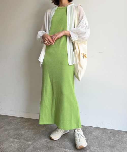 CPCM（シーピーシーエム）の「カップ付サーマルアメスリワンピース（ワンピース・レディース・グリーン系/ブラック/オフホワイト/グレー・FREE）」の17枚目の写真