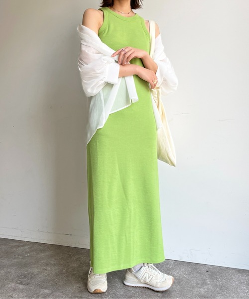 CPCM（シーピーシーエム）の「カップ付サーマルアメスリワンピース（ワンピース・レディース・グリーン系/ブラック/オフホワイト/グレー・FREE）」の20枚目の写真