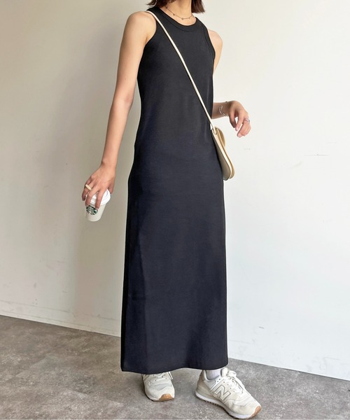 CPCM（シーピーシーエム）の「カップ付サーマルアメスリワンピース（ワンピース・レディース・グリーン系/ブラック/オフホワイト/グレー・FREE）」の9枚目の写真