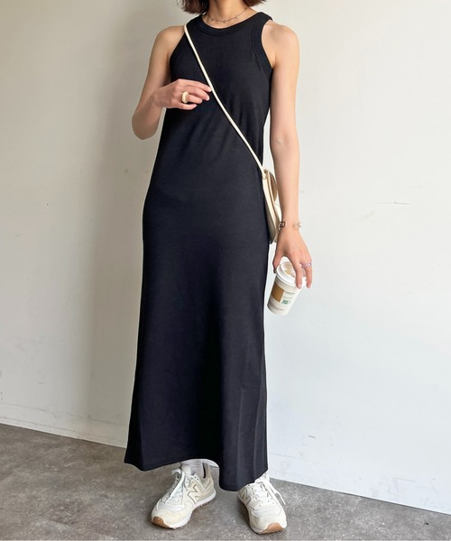 CPCM（シーピーシーエム）の「カップ付サーマルアメスリワンピース（ワンピース・レディース・グリーン系/ブラック/オフホワイト/グレー・FREE）」の16枚目の写真